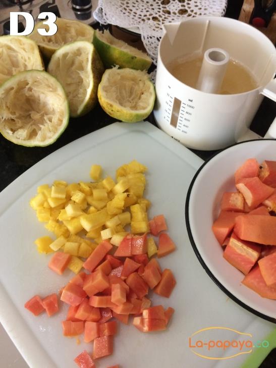 preparacion jugo papaya
